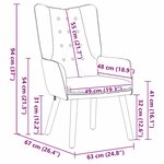 vidaXL fauteuil Bordeaux 63 x 67 x 94 cm Velours