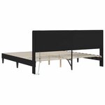 vidaXL Cadre de lit avec bandes LED Noir 200 x200 cm Simili cuir