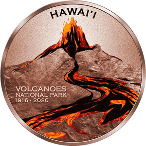 Monnaie HAWAII Volcanoes National Park 5 Oz Cuivre 100 Francs Cameroon 2026 (PRÉCOMMANDE)