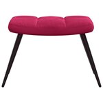 vidaXL Chaise de relaxation avec tabouret Rouge bordeaux Velours