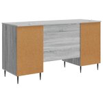 vidaXL Bureau Sonoma gris 142 5 x 50 x 75 cm Bois d'ingénierie