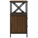 vidaXL Table de chevet chêne marron 34x35 5x70 cm bois d'ingénierie