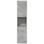 vidaXL Ensemble de meubles de salle de bain 4 Pièces gris béton