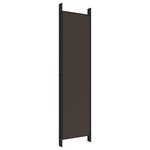 vidaXL Cloison de séparation 6 panneaux Marron 300x200 cm Tissu