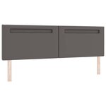 Cabeza de lit vidaXL Design Simple Gris 180 cm Cuir Synthétique