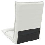 vidaXL Fauteuil de sol ajustable Blanc Simili cuir