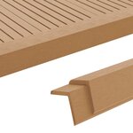 vidaXL Cornière de terrasse 5 Pièces WPC 170 cm Couleur teck