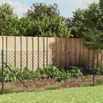 vidaXL Clôture à mailles losangées avec bride anthracite 1 1x25 m
