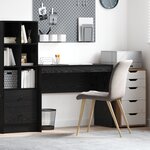 vidaXL Bureau d'écriture en chêne noir Chêne noir Bois d'ingénierie