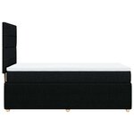 vidaXL Sommier à lattes de lit avec matelas Noir 100x200 cm Tissu