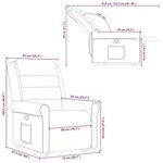 vidaXL Fauteuil inclinable rouge bordeaux tissu