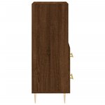 vidaXL Buffet Chêne marron 34 5x34x90 cm Bois d'ingénierie