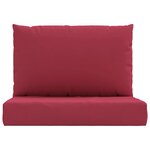 vidaXL Coussins de palette 2 Pièces rouge bordeaux tissu oxford