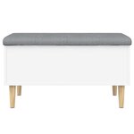 vidaXL Banc de rangement blanc 82x42x46 cm bois d'ingénierie