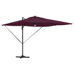 vidaXL Parasol Roma Rouge 286 x 285 x 270 cm Aluminium et polyester
