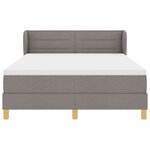 Lit à ressorts vidaXL avec matelas - Taupe  140x200 cm  Tissu