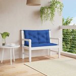 vidaXL Coussin de banc de jardin bleu 100x(50+50)x7 cm tissu oxford