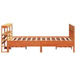 vidaXL Cadre de lit sans matelas cire marron 140x200cm bois pin massif