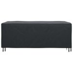 vidaXL Housse de Transat Uni Noir 205 x 100 x 70 cm tissu