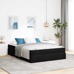 vidaXL Cadre de lit avec matelas avec matelas 2 Pièces Noir Velours