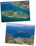 Lot de 4 cartes postales timbrées - Guadeloupe