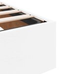vidaXL Cadre de lit avec matelas Blanc pur 120 x 190 cm Faux cuir