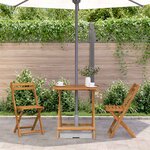 vidaXL Table pliable de jardin 70x70x75 cm Bois d'acacia massif