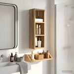 vidaXL Armoire murale de salle de bain Chêne artisan 20 x 16 x 62 5 cm