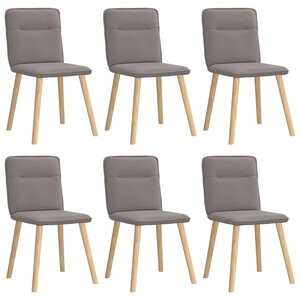 vidaXL Chaises à manger lot de 6 taupe tissu