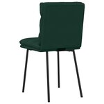vidaXL Chaises à manger lot de 6 vert foncé velours