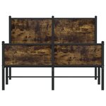 vidaXL Cadre de lit en métal sans matelas chêne fumé 120x200 cm