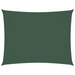 vidaXL Voile de parasol tissu oxford rectangulaire 2 5x4 m vert foncé