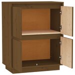 vidaXL Buffet Marron miel 60x34x75 cm Bois massif de pin