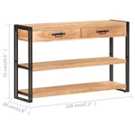 vidaXL Buffet 120x30x75 cm Bois d'acacia solide