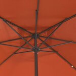 vidaXL Parasol de jardin Rouge et Noir 295 x 295 x 245 cm