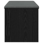 vidaXL Banc d'entrée avec coussin Chêne noir 103 x 38 x 40 cm