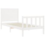 vidaXL Cadre de lit sans matelas blanc 90x200 cm bois de pin massif