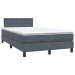 vidaXL Sommier à lattes de lit et matelas gris foncé 120x210cm velours