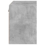 vidaXL Table de chevet murale avec lumières LED gris béton