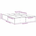 vidaXL Lit de rangement en chêne fumé 135x190 cm