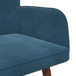 vidaXL Sofa 2 places Bleu 115 x 61 x 87 cm Velours