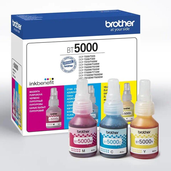 Multipack Encre BT5000 Cyan Magenta Jaune BROTHER