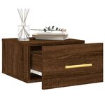 vidaXL Tables de chevet murales 2 Pièces chêne marron 35x35x20 cm