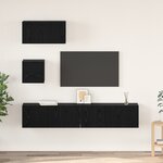 vidaXL Ensemble meuble TV 4 Pièces Chêne noir 80 x 30 x 30 cm