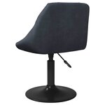 vidaXL Chaises pivotantes à dîner lot de 2 Gris foncé Velours