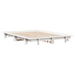 vidaXL Cadre de lit sans matelas blanc 120x200 cm bois de pin massif