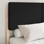 vidaXL Cadre de lit avec tête de lit rembourrée Noir 120 x 190 cm
