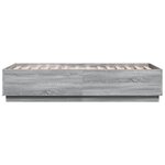 vidaXL Cadre de lit sans matelas sonoma gris 75x190 cm