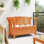 vidaXL Banc de Rangement de Jardin Marron 119 x 76 x 44cm