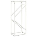 vidaXL Portant de bois chauffage blanc 40x25x100 cm